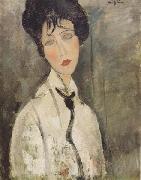 Femme a la cravate noire (mk38) Amedeo Modigliani